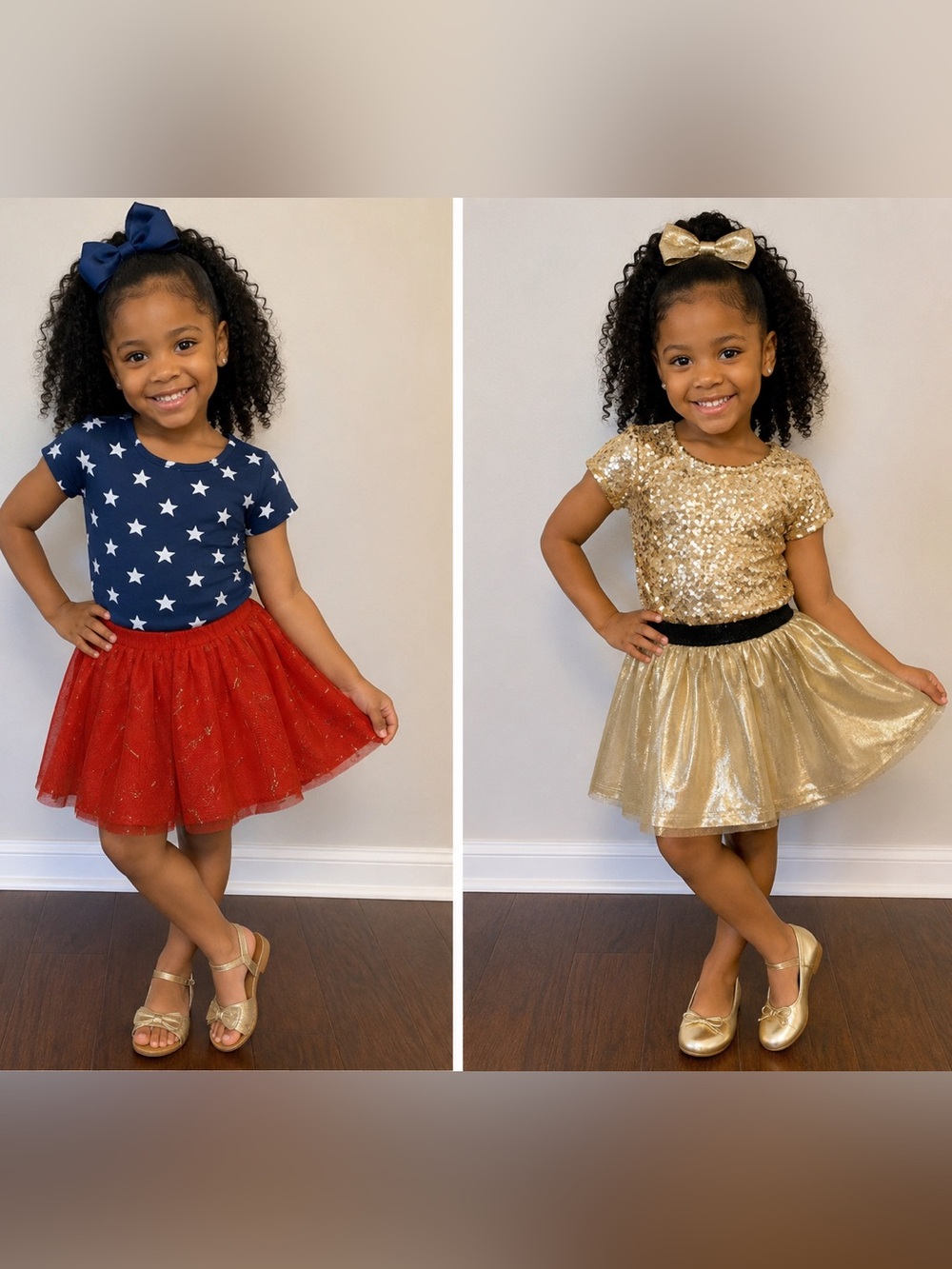 Epic Threads Size 4-5 Girls Red and Gold Tulle Skirt Set Brand New Kids Bottom